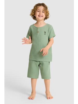U.S. Polo Assn. Erkek Çocuk Yeşil Alt Üst Takım 50327343-VR016
