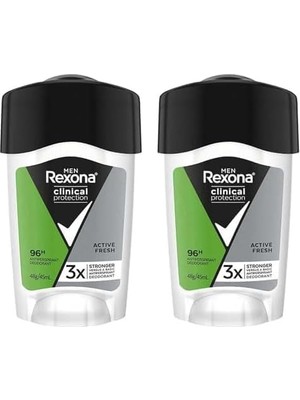 Al-Kar Ticaret Rexona Clinical Protection Erkek Stick Deodorant Fresh Ter Kokusuna Karşı Koruma 45 ml 2li Paket