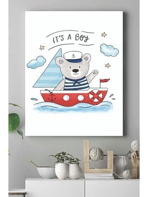 Mabelme (PSTER15233) Erkek Bebek Çocuk Odası Kanvas Tablo 40 x 60