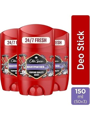 Al-Kar Ticaret Old Spice Night Panther Erkek Deodorant Stick 50 ml 3lü Paket