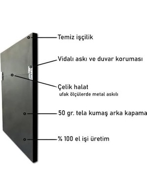 Mabelme Tablosan Kübada Beyaz Klasik Araba Çerçeveli Cam Tablo 50X70 cm CA01001