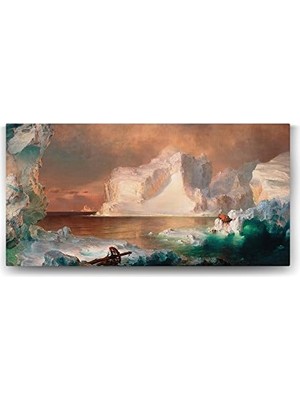 Mabelme Frederic Edwin Church - The Icebergs Tablosu - 160X80CM