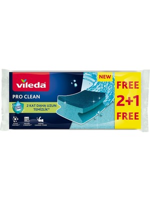 Mabelme Pro Clean Aktif Enzimli Oluklu Sünger, 3’lü Paket