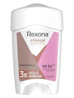 Al-Kar Ticaret Rexona Clinical Protection Kadın Stick Deodorant Confidence 45 ml 2li Paket