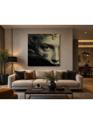 Othello Art Sürreal Yüz ve Okyanus Dalgası Tasarımlı Kanvas Tablo – Modern Duvar Sanatı