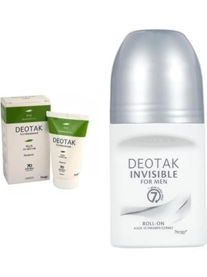 Al-Kar Ticaret Deotak Plus Krem Deodorant 35 ml 1 Paket(1 x 35 Ml) x Erkekler Için Invisible Roll-On Deodorant (35 Ml)