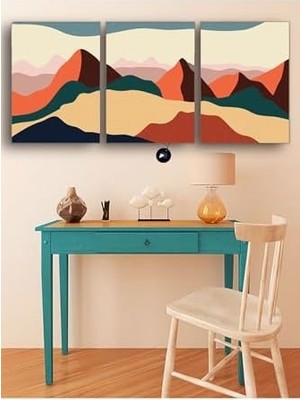 Mabelme (PSTER21062) Panaromik Doğa Üçlü Kanvas Tablo Seti, Premium 3'lü Canvas, 3 Parçalı Duvar Tablosu 40 x 60