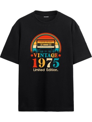 Colermi 1975 Mixtape Yuvarlak Yaka Oversize Vintage Tişört