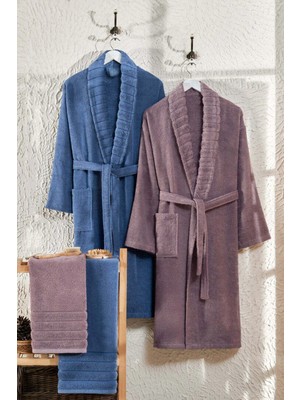 Shipla Home Carla 4'lü Set Havlulu Bornoz Seti