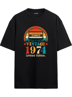Colermi 1974 Mixtape Yuvarlak Yaka Oversize Vintage Tişört