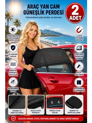 TUMKE 2 Adet Araç Yan Cam Güneşlik Perdesi Esnek Oto Cam Güneşliği Uv Korumalı Esnek Oto Cam Gölgelik Oto Yan Cam Perde