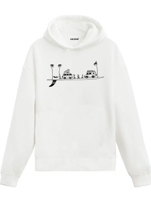 Colermi Karavan ve Kamp Baskılı Hoodie —