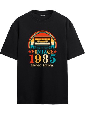 Colermi 1985 Mixtape Yuvarlak Yaka Oversize Vintage Tişört
