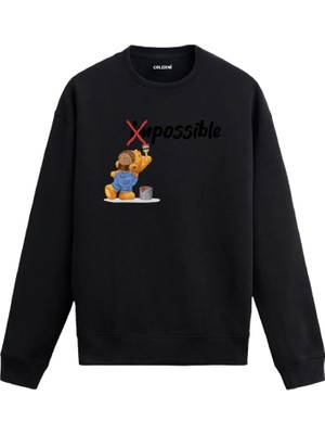 Colermi Ayıcık Baskılı Sweatshirt - Mümkün Motivasyon —