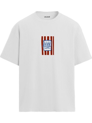 Colermi Minimal Sardines Retro Tasarım Oversize Tişört