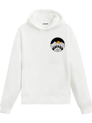 Colermi Dağ ve Çadır Manzaralı Hoodie —