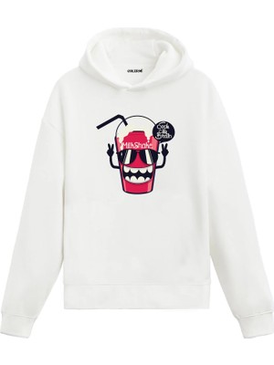 Colermi Milkshake Karakter Tasarım Baskılı Hoodie —