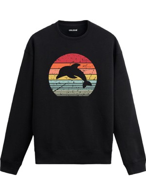 Colermi Retro Yunus Baskılı Sweatshirt —