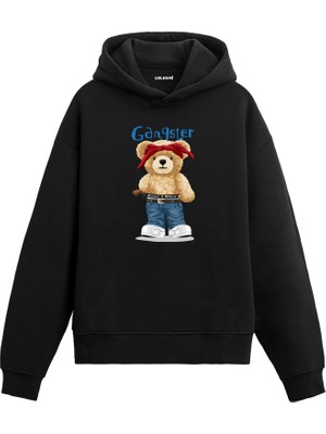 Colermi Gangster Asi Ayıcık Baskılı Hoodie —