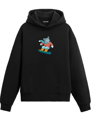 Colermi Snowboard Kurt Baskılı Hoodie —