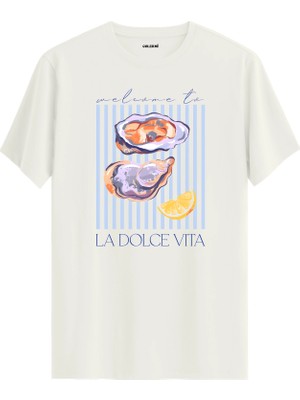 Colermi La Dolce Vita Oyster Baskılı Tişört