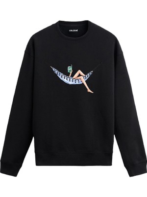 Colermi Retro Hamak Keyfi Tasarımlı Sweatshirt —