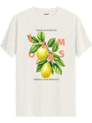 Colermi When Hayat Gives You Lemons Baskılı Tişört