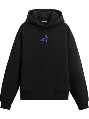 Colermi Minimal Tavşan Tasarım Hoodie —