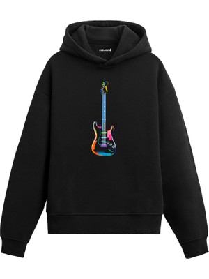 Colermi Ritimdeki Ruh Gitar Tasarım Hoodie —