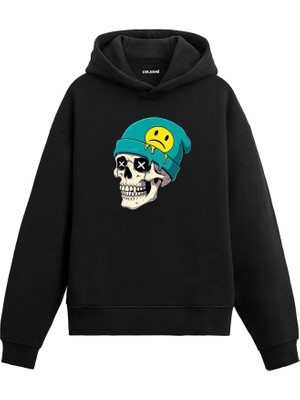 Colermi Sokak Temalı Kurukafa Tasarımlı Hoodie —