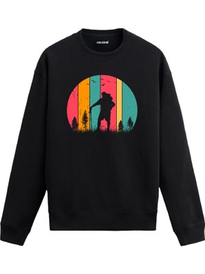 Colermi Retro Doğa Yürüyüşü Tasarım Sweatshirt —