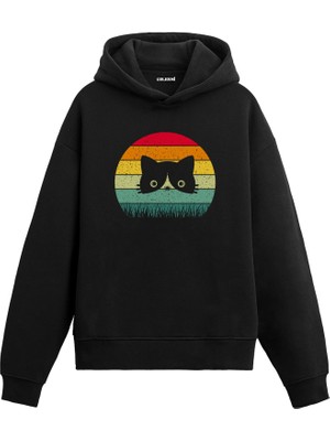 Colermi Retro Kedi Gözleri Hoodie —