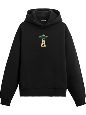 Colermi Ufo Işın Baskılı Hoodie —