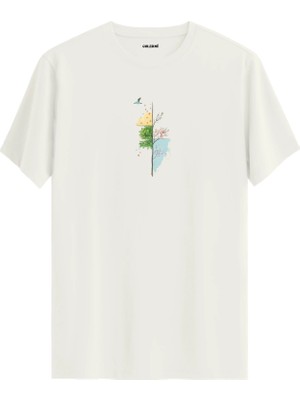 Colermi Four Seasons Tree Baskılı Tişört