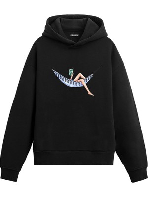 Colermi Retro Hamak Keyfi Tasarımlı Hoodie —