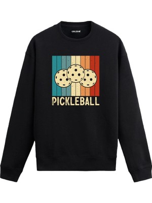 Colermi Retro Pickleball Baskılı Sweatshirt —