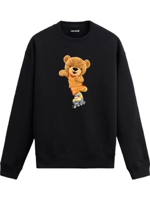 Colermi Ayıcık Baskılı Sweatshirt —