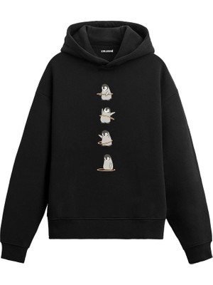 Colermi Minik Penguen Tasarım Hoodie —