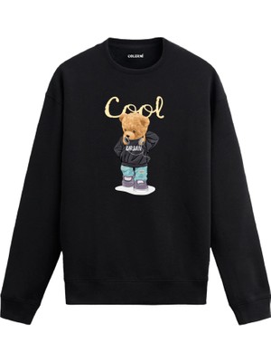 Colermi Ayıcık Baskılı Sweatshirt - Havalı Tarz Tasarım —