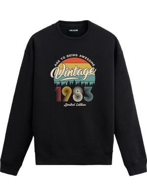 Colermi 1983 Vintage Sweatshirt Nostalji Tasarım —