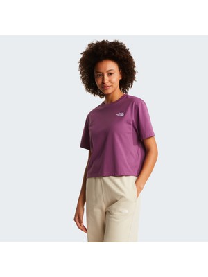 The North Face W Evolutıon Sımple Dome Crop Rlx Ss Tee Kadin Mor Tshirt NF0A8FDHG4Y1