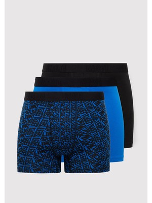 Mavi 3lü Baskılı Lacivert Boxer 0912349-25723