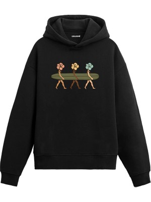 Colermi Doğa Temalı Çiçek Figürlü Hoodie —