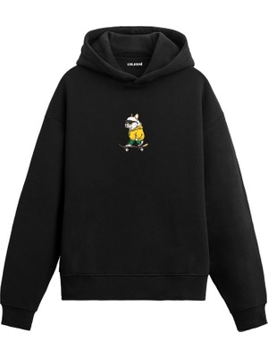 Colermi Kaykay Yapan Köpek Tasarımlı Hoodie —