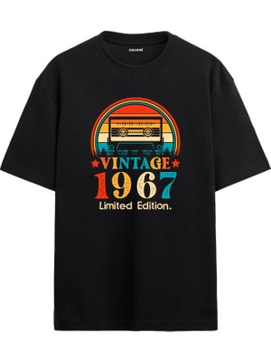 Colermi 1967 Mixtape Oversize Tişört - Retro Müzik Kaset Tasarım