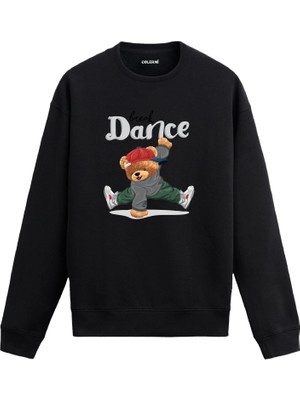 Colermi Ayıcık Baskılı Sweatshirt - Breakdans Sokak Stili —