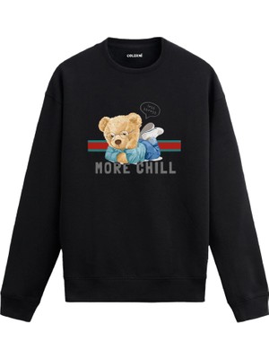 Colermi More Sakin Ayıcık Baskılı Sweatshirt —