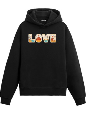 Colermi Aşk ve Doğa Tasarımlı Hoodie —