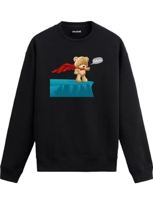Colermi Ayıcık Baskılı Sweatshirt - Gelecek Kahraman Tasarım —