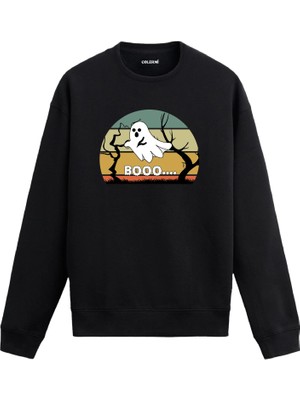 Colermi Retro Hayalet Baskılı Sweatshirt —